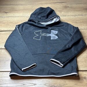 Under Armour Kids Charcoal Textured Hoodie Size Large